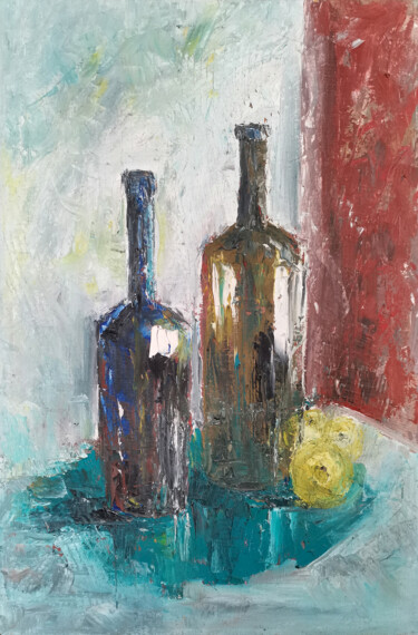 Painting titled "Still life 2" by Tatyana Ermolchik, Original Artwork, Oil Mounted on Wood Stretcher frame