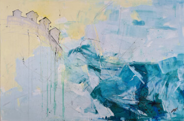 Картина под названием "ON A SMALL PLANET" - Татьяна Ермольчик, Подлинное произведение искусства, Акрил Установлен на Деревян…