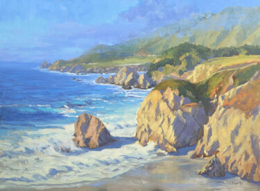 Painting titled "Along the Coast" by Tatyana Fogarty, Original Artwork, Oil