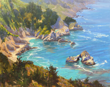 Painting titled "Coastal Song Seasca…" by Tatyana Fogarty, Original Artwork, Oil