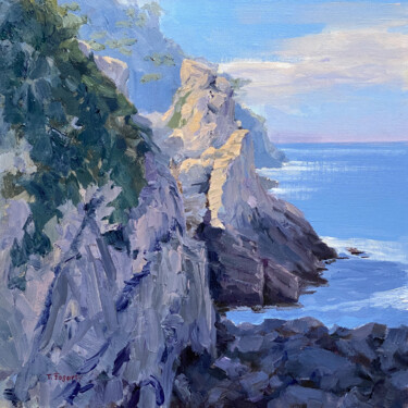 Painting titled "View From Cannery P…" by Tatyana Fogarty, Original Artwork, Oil Mounted on Other rigid panel