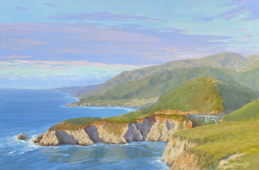 Painting titled "Big Sur Vista" by Tatyana Fogarty, Original Artwork, Oil