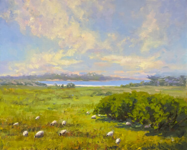 Painting titled "Mission Ranch Pastu…" by Tatyana Fogarty, Original Artwork, Oil