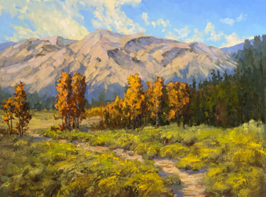 Painting titled "Fall In Hope Valley" by Tatyana Fogarty, Original Artwork, Oil