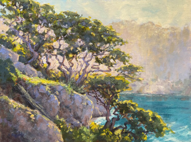 Картина под названием "Bluefish Cove Highl…" - Tatyana Fogarty, Подлинное произведение искусства, Масло Установлен на Другая…