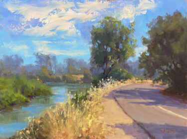 Картина под названием "American River Park…" - Tatyana Fogarty, Подлинное произведение искусства, Масло Установлен на Другая…