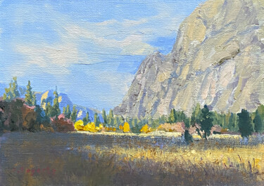 Painting titled "Yosemite Valley Rev…" by Tatyana Fogarty, Original Artwork, Oil Mounted on Aluminium