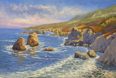 Schilderij getiteld "Granite Coast Of Ga…" door Tatyana Fogarty, Origineel Kunstwerk, Olie