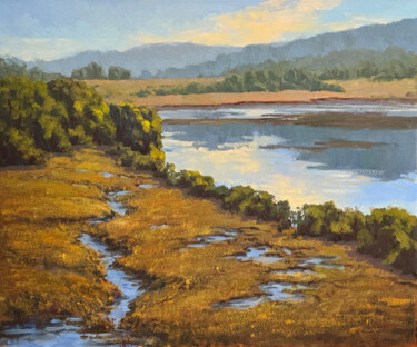 Painting titled "Tomales Bay Salt Ma…" by Tatyana Fogarty, Original Artwork, Oil