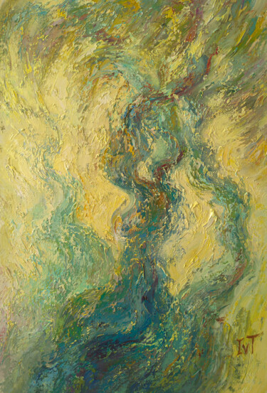 Peinture intitulée "The summer olive" par Tatyana Ivolga, Œuvre d'art originale, Huile Monté sur Châssis en bois