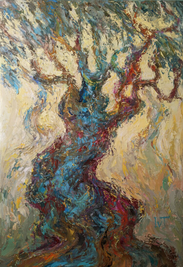 Peinture intitulée "Olive tree" par Tatyana Ivolga, Œuvre d'art originale, Huile