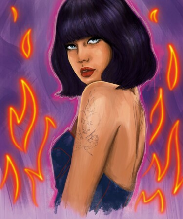 数字艺术 标题为“Fire Walk with Me” 由Tatyana Karabanova (Bogdanova), 原创艺术品, 数字油画