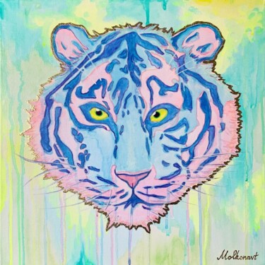 Peinture intitulée "Water Tiger" par Tatyana Karabanova (Bogdanova), Œuvre d'art originale, Acrylique Monté sur Châssis en b…