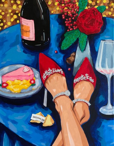 Peinture intitulée "Dream Shoes" par Tatyana Karabanova (Bogdanova), Œuvre d'art originale, Acrylique Monté sur Châssis en b…