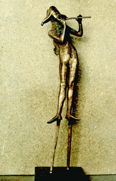 Скульптура под названием "Flutist" - Tatyana Korshunova, Подлинное произведение искусства, Бронза