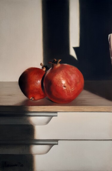 Drawing titled "Pomegranates "Inter…" by Tatyana Lukanenko, Original Artwork, Pastel
