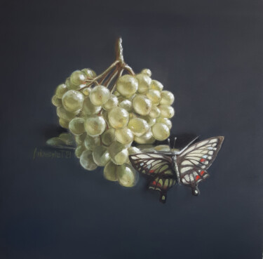 Рисунок под названием "Psyhe and grape" - Tatyana Lukanenko, Подлинное произведение искусства, Пастель