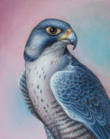 Painting titled ""Falcon"" by Tatyana Mironova, Original Artwork, Acrylic