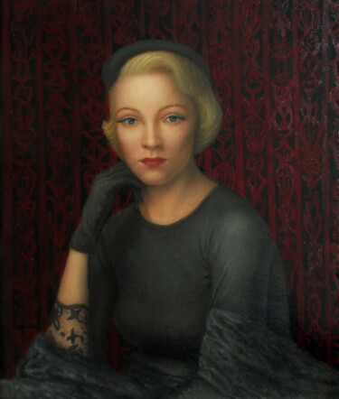 Malerei mit dem Titel ""Marlene"" von Tatyana Mironova, Original-Kunstwerk, Öl