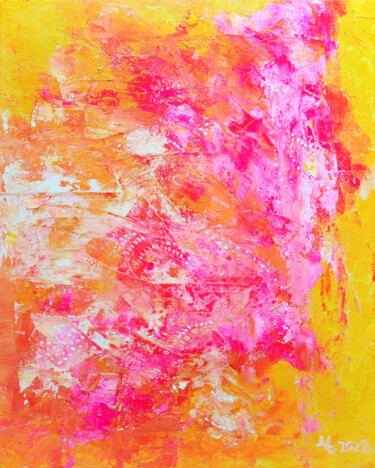 Painting titled "Dancer in pink dress" by Tatyana Mustafina (MUSTA), Original Artwork, Acrylic