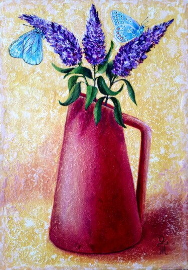 Painting titled "Lavender and butter…" by Tatyana Orlovetskaya, Original Artwork, Oil
