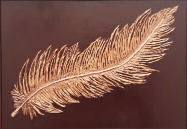 Pintura intitulada "Golden Phoenix Feat…" por Tatyana Orlovetskaya, Obras de arte originais, Óleo