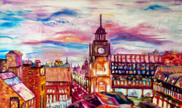 Schilderij getiteld "Glasgow" door Tatyana Pertsel, Origineel Kunstwerk, Olie