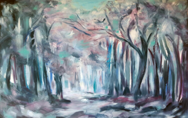 Painting titled "Old Park" by Tatyana Pertsel, Original Artwork, Oil