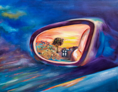 Painting titled "To The Tomorrow" by Tatyana Pertsel, Original Artwork, Oil Mounted on Wood Stretcher frame