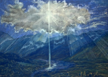 Картина под названием "Himalayan glow" - Tatyana Petrova-Latysheva, Подлинное произведение искусства, Пастель