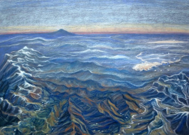 Картина под названием "View of the Himalay…" - Tatyana Petrova-Latysheva, Подлинное произведение искусства, Пастель