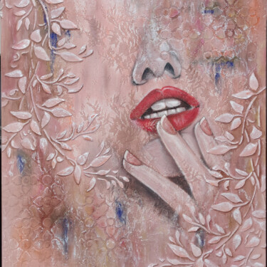 Malerei mit dem Titel "Veiled woman" von Tatyana Pozhidaeva, Original-Kunstwerk, Öl