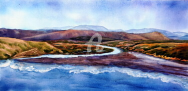 Картина под названием "Northern Islands" - Tatyana Pustovit, Подлинное произведение искусства, Акварель