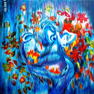 Картина под названием "YOU ARE IN MY FALL" - Tatyana Shvartsakh, Подлинное произведение искусства, Акрил Установлен на Дерев…