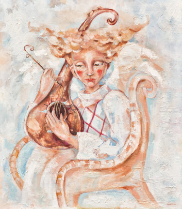 Malarstwo zatytułowany „angel.jpg” autorstwa Tatyana Tyugaeva, Oryginalna praca, Olej