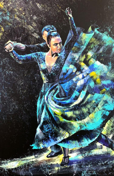 Ζωγραφική με τίτλο "Tango Oil Painting_…" από Tatyana Ustyantseva, Αυθεντικά έργα τέχνης, Λάδι