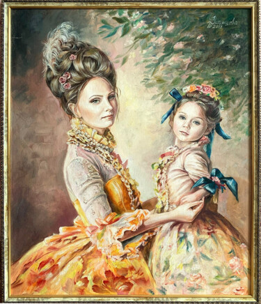 Painting titled "Female Empowerment…" by Tatyana Ustyantseva, Original Artwork, Oil Mounted on Cardboard