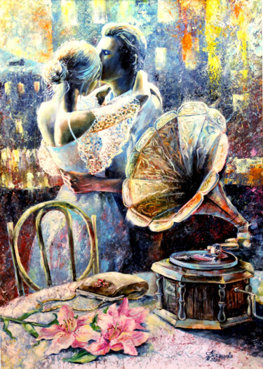 Painting titled "Peinture à l'huile…" by Tatyana Ustyantseva, Original Artwork, Oil