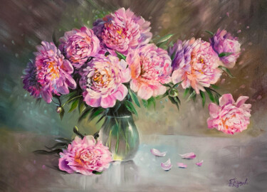 Painting titled "still life with peo…" by Tatyana Ustyantseva, Original Artwork, Oil
