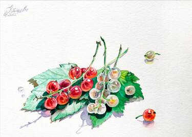 "Currant berries wat…" başlıklı Tablo Tatyana Ustyantseva tarafından, Orijinal sanat, Suluboya