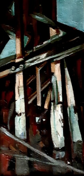 Картина под названием "Окно в мир художника" - Tatyana Zakharova, Подлинное произведение искусства, Масло
