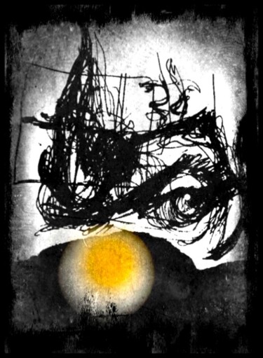 Dibujo titulada "Яичница Дали" por Tatyana Zakharova, Obra de arte original, Tinta