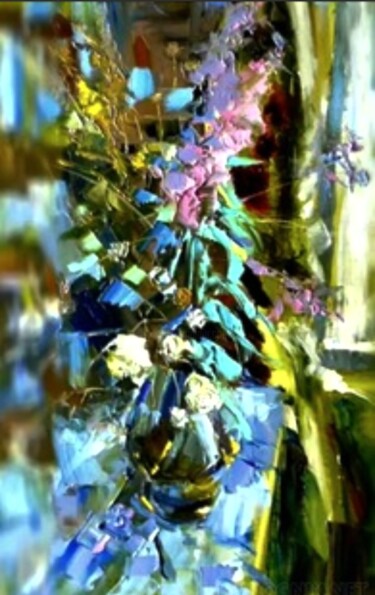 Картина под названием "Полевые цветы" - Tatyana Zakharova, Подлинное произведение искусства, Масло