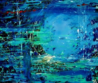 Картина под названием "Блюз голубой воды 2" - Tatyana Zakharova, Подлинное произведение искусства, Эмаль