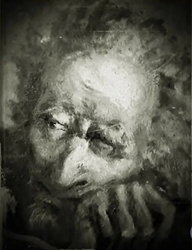 Картина под названием "Старец" - Tatyana Zakharova, Подлинное произведение искусства, Масло