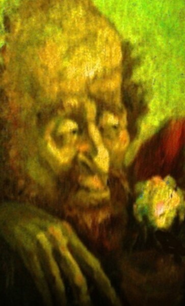 Картина под названием "Старец.к сюжету* Су…" - Tatyana Zakharova, Подлинное произведение искусства, Масло