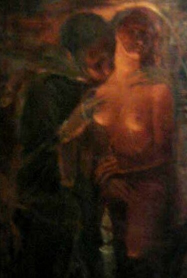 Картина под названием "Шепот" - Tatyana Zakharova, Подлинное произведение искусства, Масло