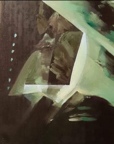 Картина под названием "Дворцовый мост.Night" - Tatyana Zakharova, Подлинное произведение искусства, Масло