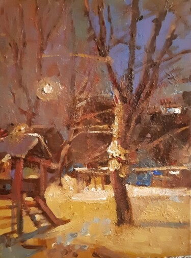 Картина под названием "Зима на Петроградск…" - Tatyana Zakharova, Подлинное произведение искусства, Акрил