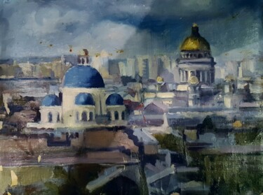 Schilderij getiteld "Санкт-Петербург с п…" door Tatyana Zakharova, Origineel Kunstwerk, Olie